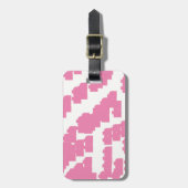 roze lucky 888 bagagelabel (Voorkant verticaal)