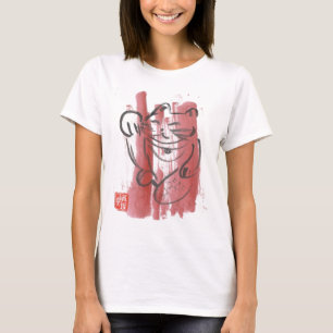 Roze Lucky Cat Baby T-shirt