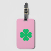 ROZE -LUCKY CLOVER BAGAGELABEL (Voorkant (verticaal))