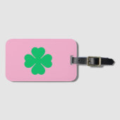ROZE -LUCKY CLOVER BAGAGELABEL (Voorkant (horizontaal))