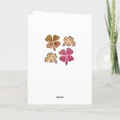 Roze Lucky Shamrock Clover Happy St. Patrick's day Feestdagen Kaart (Achterkant)