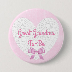 Roze lui grote oma om Baby shower Button te zijn