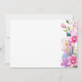 Roze luiaard cuteness Baby shower Kaart (Achterkant)