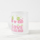 Roze luiaard die ik graag cadeautje lees matglas koffiemok (Voorkant links)