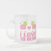 Roze luiaard die ik graag cadeautje lees matglas koffiemok (Links)