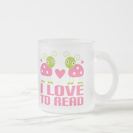 Roze luiaard die ik graag cadeautje lees matglas koffiemok (Rechts)