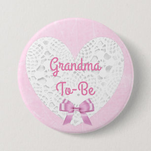 roze luiaard oma om Baby shower Button te zijn