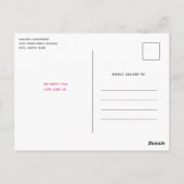 Roze luiaard rijden een cabriolet verjaardagsfeest briefkaart (Achterkant)