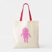Roze luiaard tekening tote bag (Achterkant)