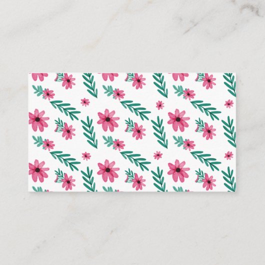 Roze Luier Raffle Kaart (Achterkant)