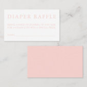 Roze Luier Raffle Kaart Visitekaartje (Voorkant / Achterkant)