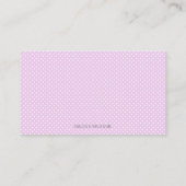 Roze luieraffle met vogelhatkBaby shower Informatiekaartje (Achterkant)