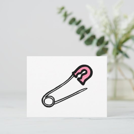 Roze luierpan briefkaart (Staand voorkant)