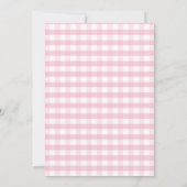 Roze luiers en doekjes Baby shower Blush Gingham Kaart (Achterkant)