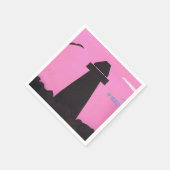 Roze luiers met een vuurtoren met een Silhouetted Servetten (Hoek)