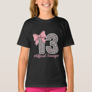 Roze Luipaard “13” – Officiële Tiener T-Shirt