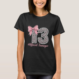 Roze Luipaard “13” – Officiële Tiener T-Shirt