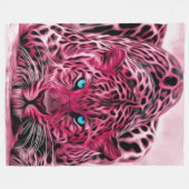 Roze luipaard, aangepaste rugzak, groot fleece deken (Voorkant (Horizontaal))