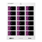 Roze Luipaard Adreslabel Etiket (Full Sheet)