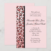 Roze luipaard Afdruk Aangepaste bruiloft uitnodigi Kaart (Voorkant / Achterkant)