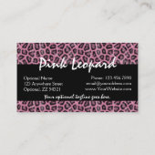 Roze luipaard Afdruk Trendy Fur Pattern Wild Anima Visitekaartje (Achterkant)