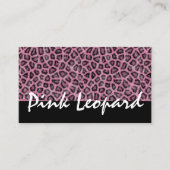 Roze luipaard Afdruk Trendy Fur Pattern Wild Anima Visitekaartje (Voorkant)