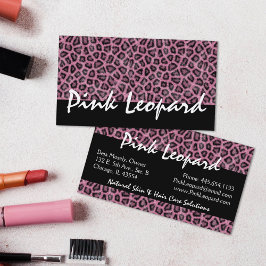Roze luipaard Afdruk Trendy Fur Pattern Wild Anima Visitekaartje