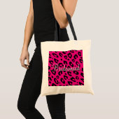 Roze luipaard afdrukbruidachtige bruiloft canvas t tote bag (Voorkant (product))