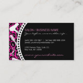 Roze luipaard Afdrukhaar Salon Tools (aangepast) Visitekaartje (Achterkant)