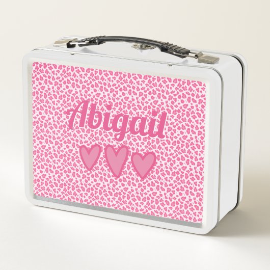 Roze luipaard afdrukken - Aangepaste tas met openi (Achterkant)