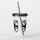 Roze luipaard afdrukken acryl drinkbeker (Links)