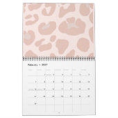 Roze luipaard Afdrukken Agenda 2021 Kalender (Feb 2027)