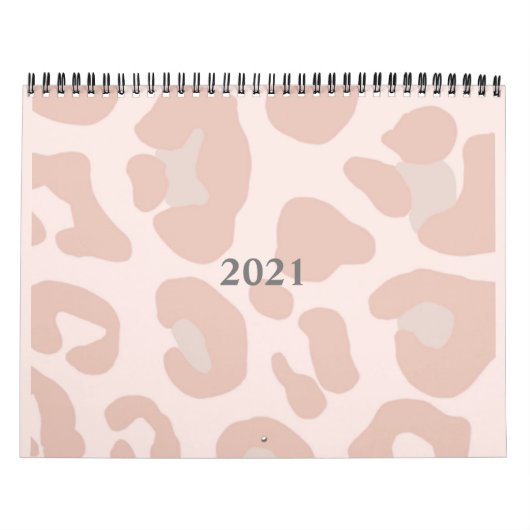 Roze luipaard Afdrukken Agenda 2021 Kalender (Hoes)