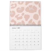 Roze luipaard Afdrukken Agenda 2021 Kalender (Jan 2027)