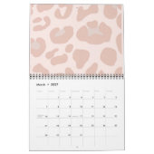 Roze luipaard Afdrukken Agenda 2021 Kalender (Mar 2027)