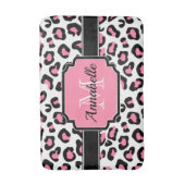 Roze luipaard afdrukken badmat (Voorkant Verticaal)