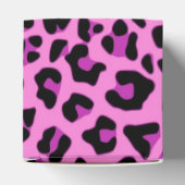 Roze luipaard afdrukken bedankdoosjes (Bovenkant)