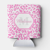 Roze luipaard afdrukken blikjeskoeler (Achterkant)
