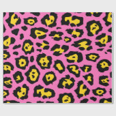 Roze luipaard afdrukken cadeaupapier (Vlak)