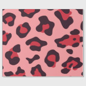 Roze luipaard afdrukken cadeaupapier (Vlak)
