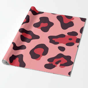 Roze luipaard afdrukken cadeaupapier