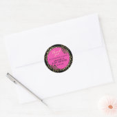 Roze luipaard Afdrukken Dank u Sticker (Envelop)