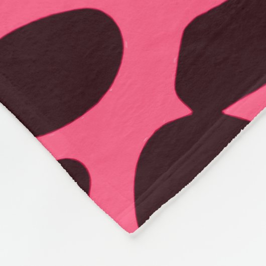 Roze luipaard afdrukken fleece deken (Hoek)