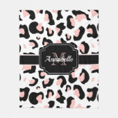 Roze luipaard afdrukken fleece deken (Voorkant)