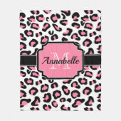 Roze luipaard afdrukken fleece deken (Voorkant)