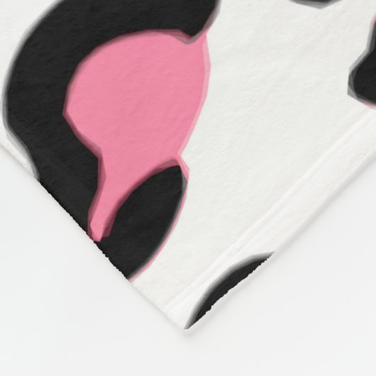 Roze luipaard afdrukken fleece deken (Hoek)