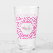 Roze luipaard afdrukken glas (Achterkant)