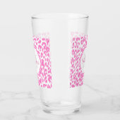 Roze luipaard afdrukken glas (Links)