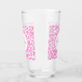 Roze luipaard afdrukken glas (Rechts)