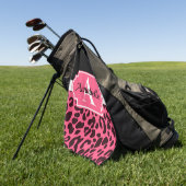 Roze luipaard afdrukken golfhanddoek (Groen)